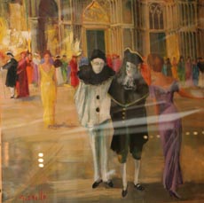 il carnevale di venezia in un dipinto di Gianello